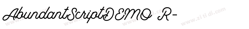 AbundantScriptDEMO R字体转换